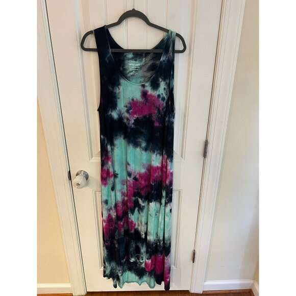 Torrid Tie Dye Purple Green Hi‎ Low Super Size Maxi Dress Size 2 (18/20) - Picture 3 of 5